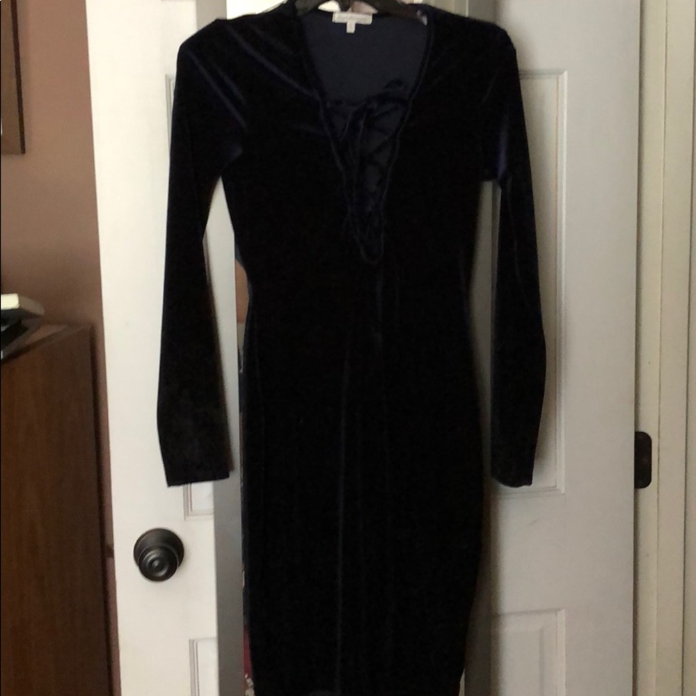 Navy Blue Midi Dress